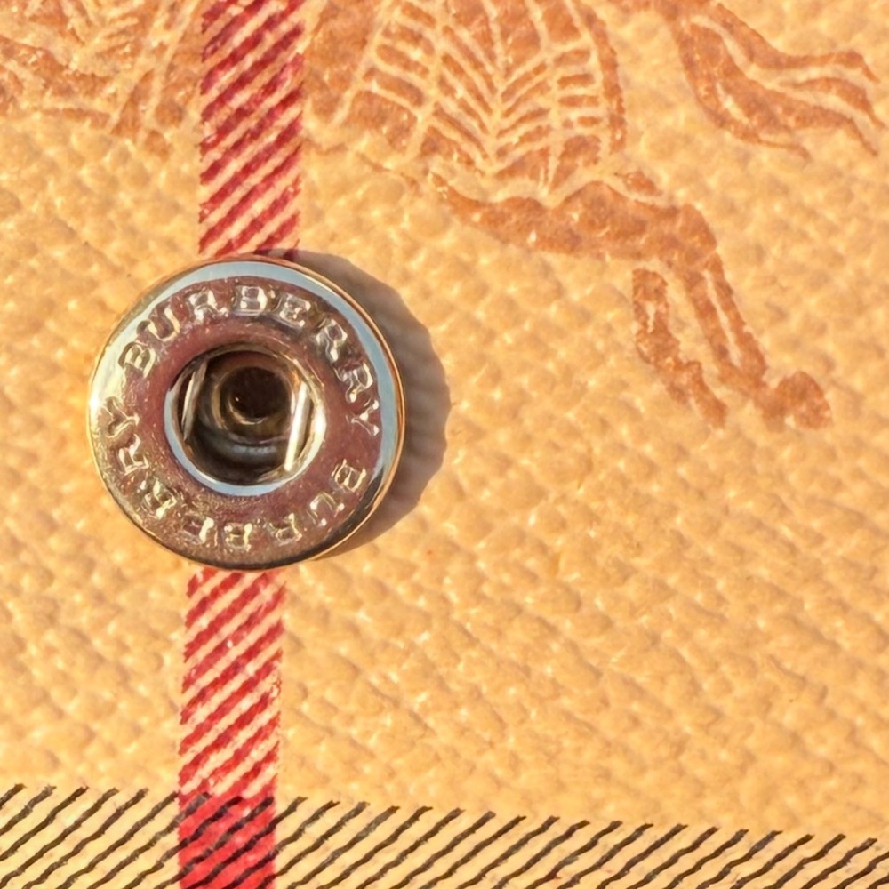 Burberry check red leather continental wallet - Picture 10 of 14
